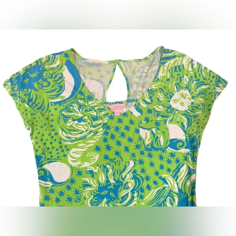 Lilly Pulitzer Daniella Dress Roar of the Jungle Limeade Green Size Small - Picture 6 of 10